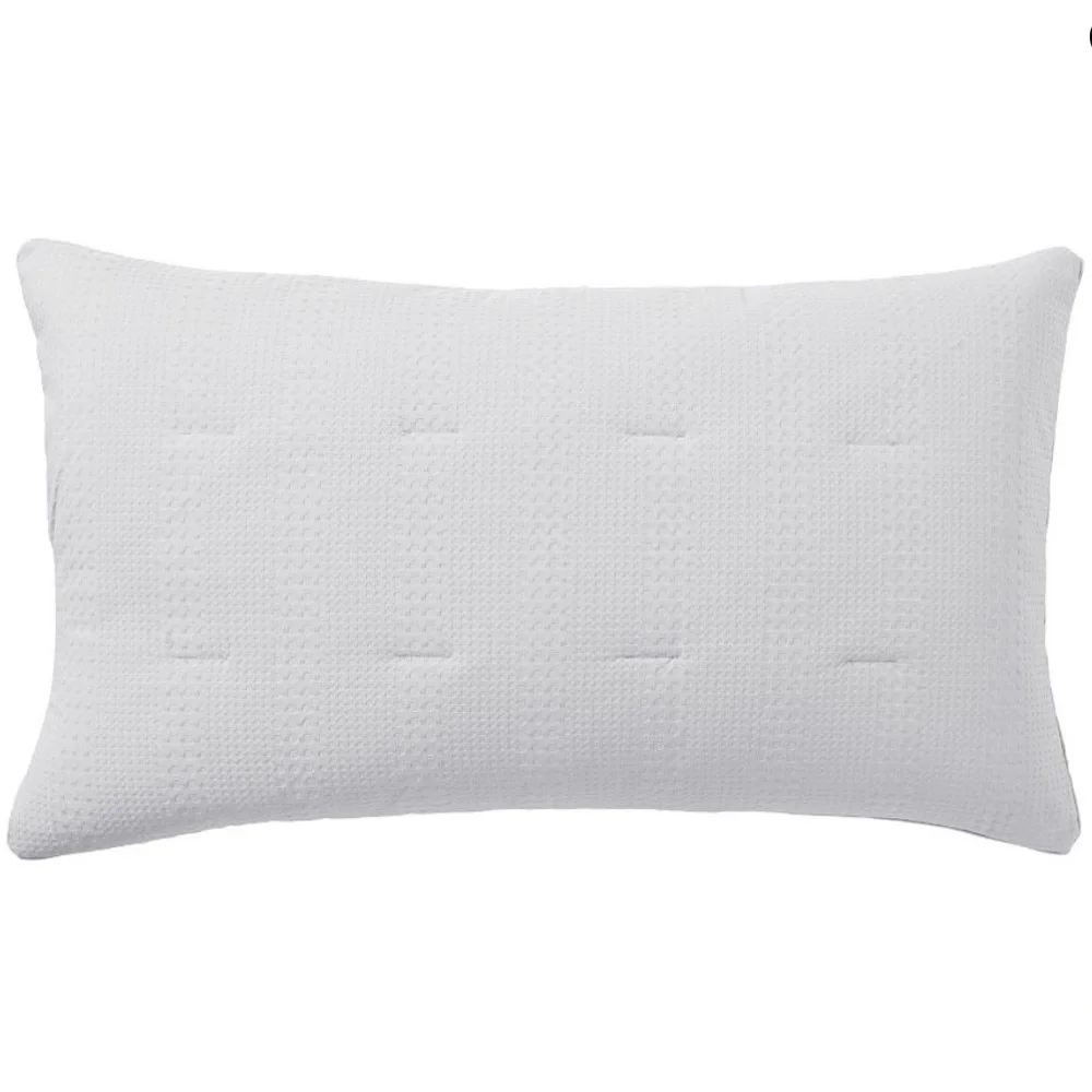 Pottery Barn Honeycomb Cotton King Sham gray mist